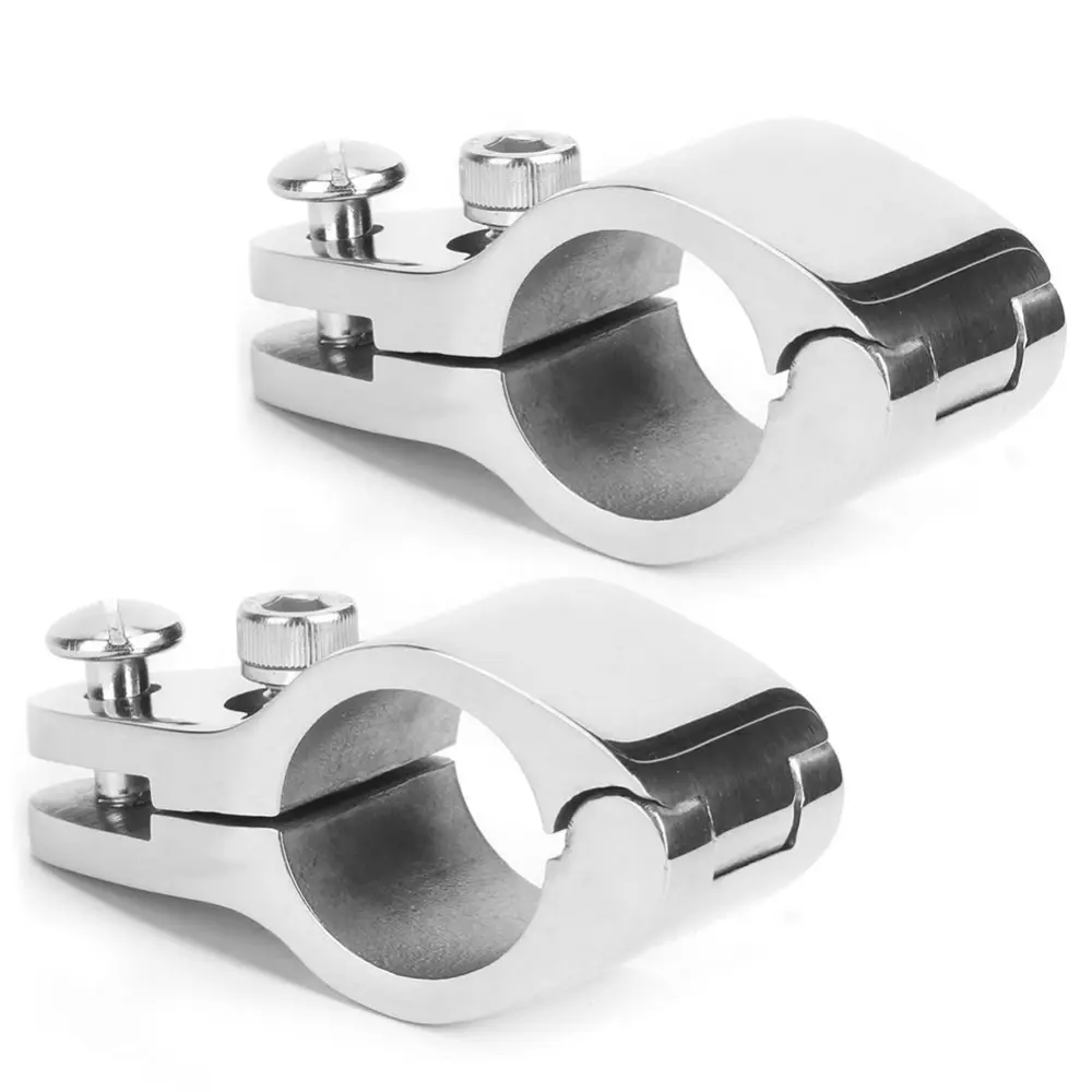 2Pcs Bimini Top Jaw Slide Clamp Steel Boat Hardware Fitting for Inflatable Commercial Yachts(25MM )