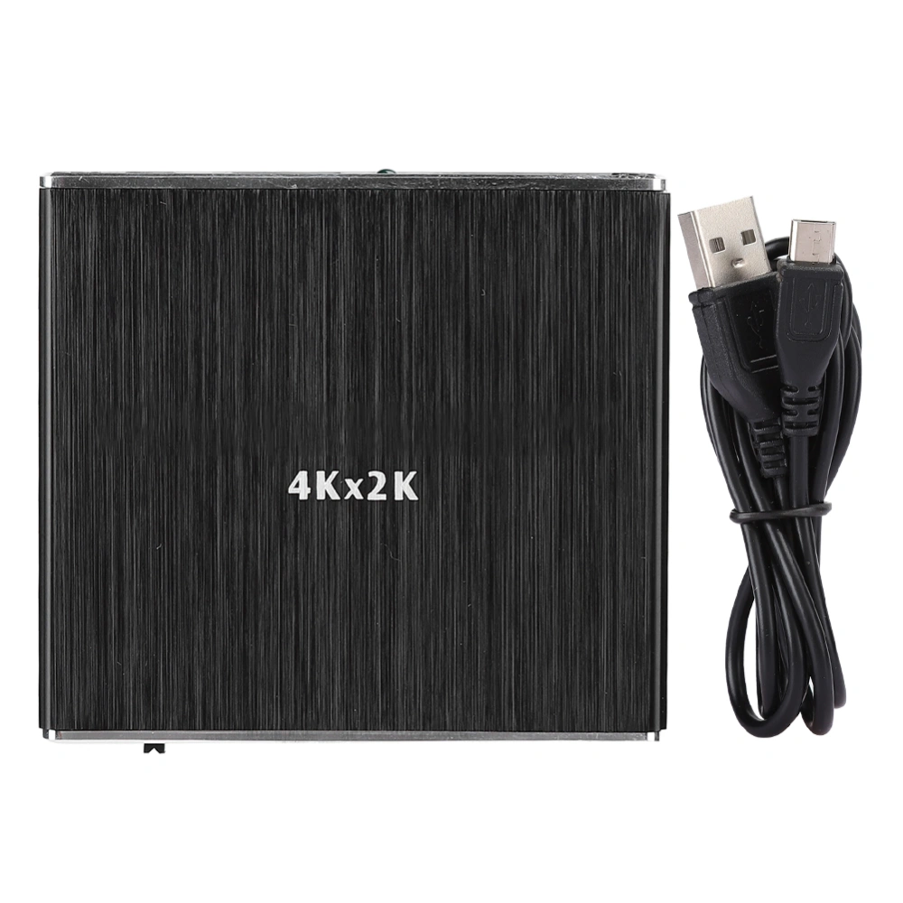 Professional Metal Black 4K x 2K HDMI to HDMI Optical SPDIF 3.5mm Audio Extractor Adapter(Black )