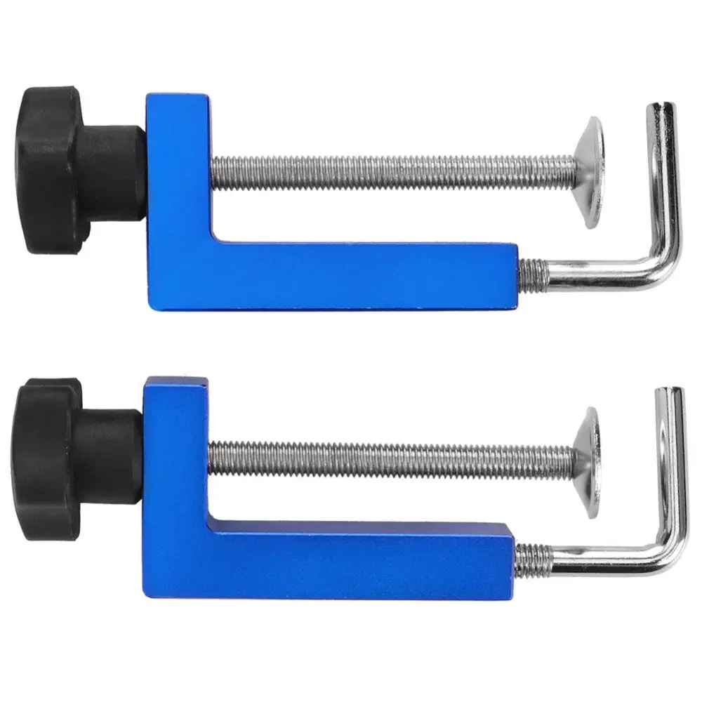 2Pcs Fence Clamps Blue Universal Multi??Functional Woodworking Fixing Tools 100mm