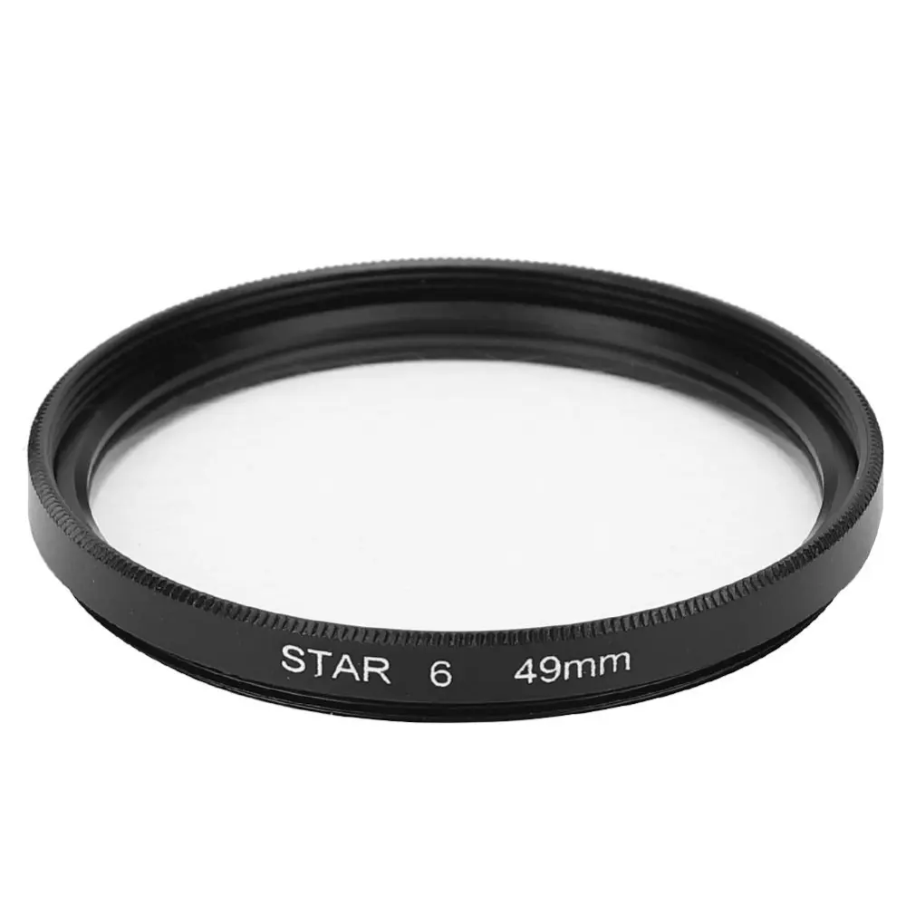 Junestar Star Filter 49mm Accessory for Canon Camera Lens 6 Line Starlight Night Shot