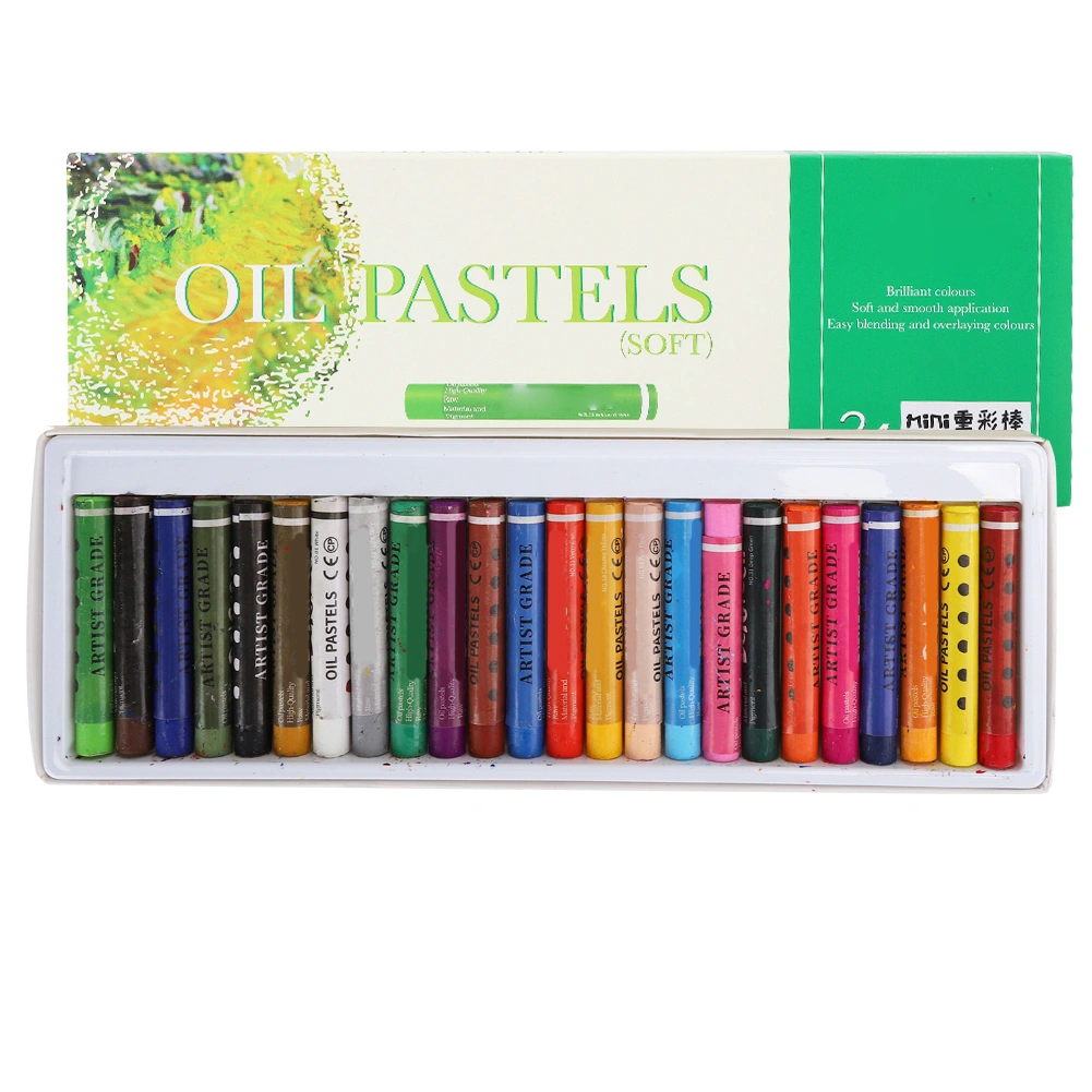 24Colors Painting Oil Pastel Set Colorful Crayon Painting Stick for Artist Student School Stationery