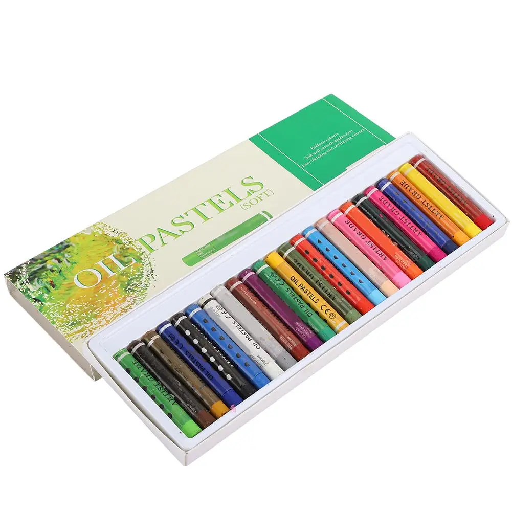 24Colors Painting Oil Pastel Set Colorful Crayon Painting Stick for Artist Student School Stationery