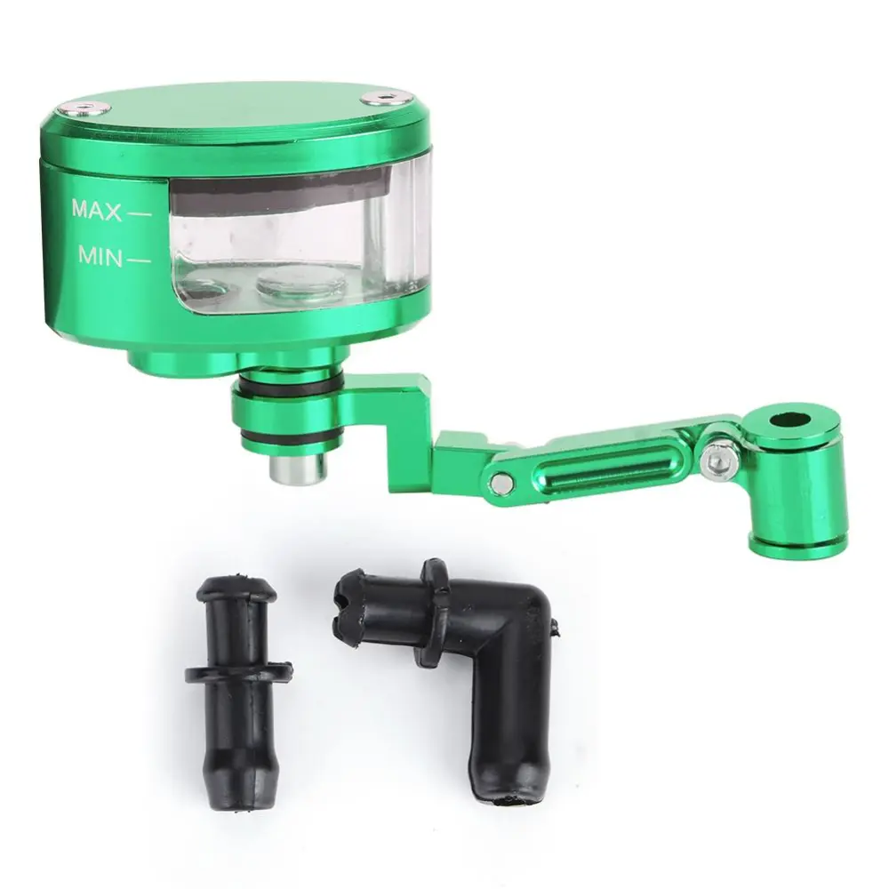 Front Brake Fluid Reservoir CNC Aluminum Motorcbike Oil Cup Set Fit for Kawasaki ZX 6R 9R 10R(Green )