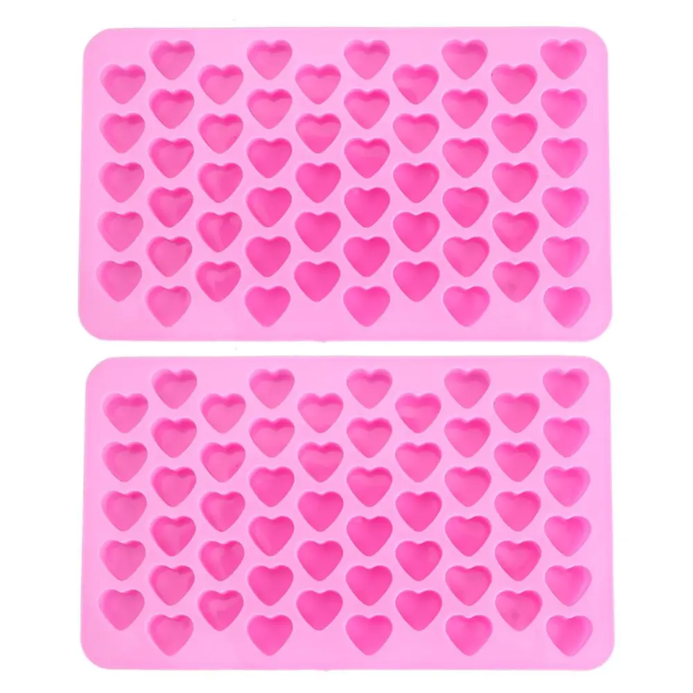 55 Holes Heart Shaped Non??stick Silicone Chocolate Cake Mold Ice Cubes Tray Mould Kitchen Baking Tools