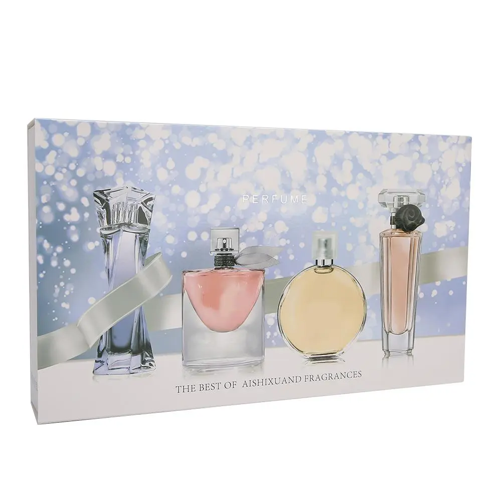 4pcs Lady Perfume Set Long??Lasting Atomizer Female Perfume Flower Fragrance Gift