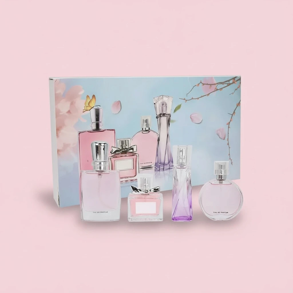 4pcs Lady Perfume Set 25ml Long??lasting Atomizer Charm Fruity Fragrance Perfume with Gift Box