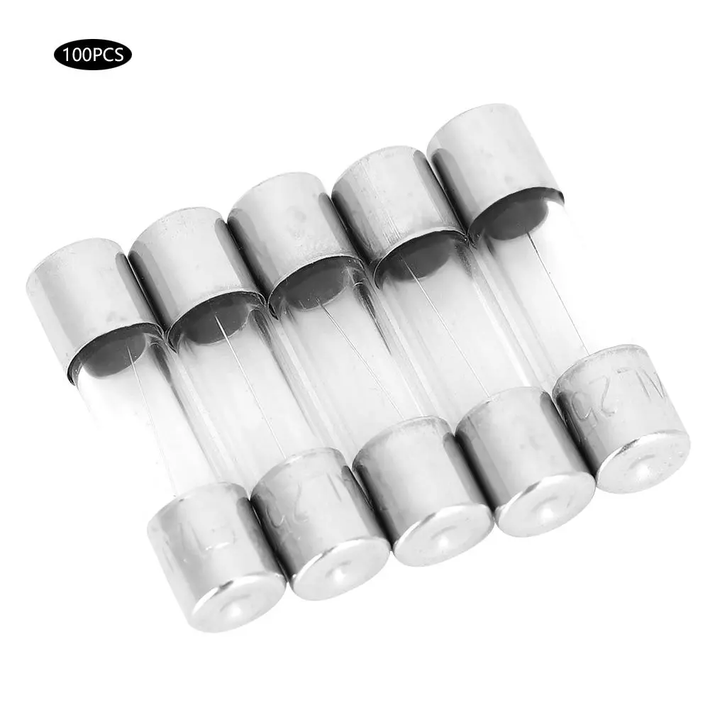 100Pcs Glass Fuse Fast Blow Circuit Safety Protection Accessories 5x20mm AC 250V(10A )