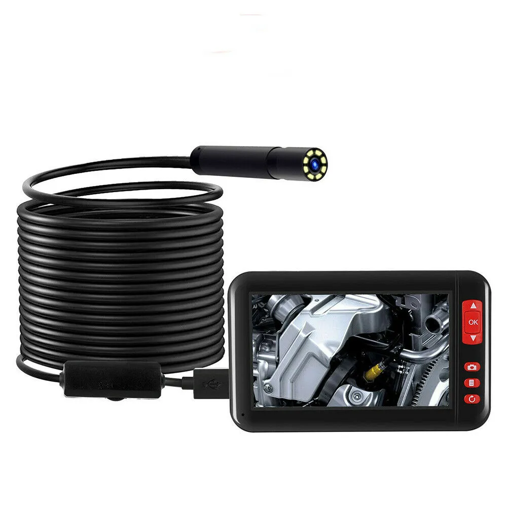 4.3" 1080P Camera Inspection Borescope Endoscope Pipe Tube Scope Car Repair Tool (2M)