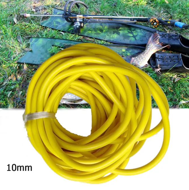 5x10mm Speargun Rubber Band Sling Spearfishing Diving Tube Elastic Latex Tubing Yellow (5m)