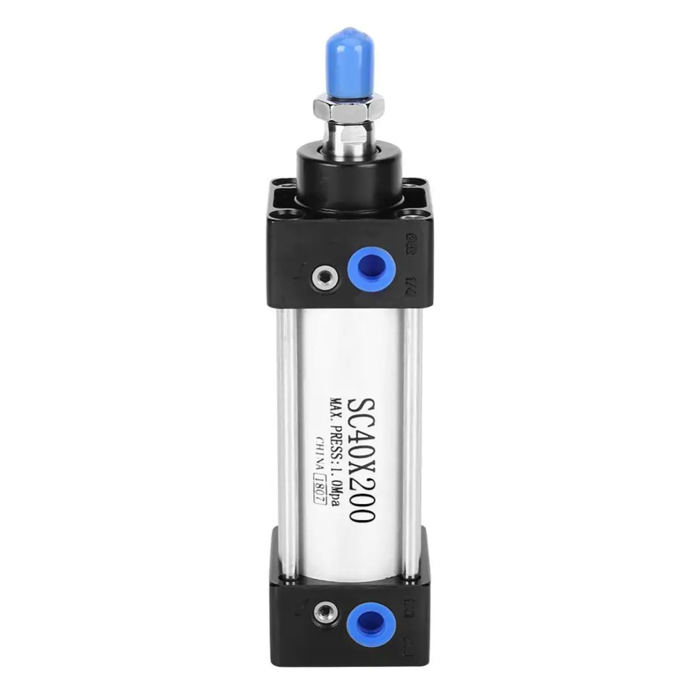 Air Pneumatic Cylinder Double Acting SC40 Standard Aluminum Alloy Componets(SC40x200 )