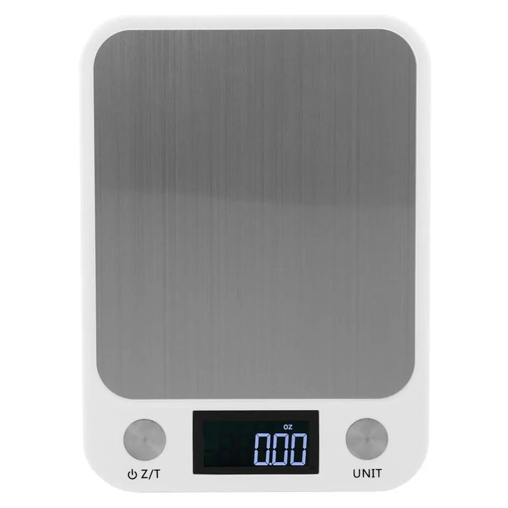 Stainless Steel Portable Mini Kitchen Electronic Digital Scale Balance Baking Accessory(White 10kg/1g)