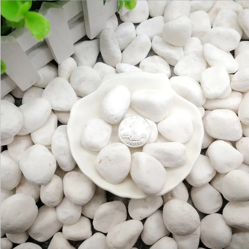 500g/lot,White small stones&hydroponic plants medium flower pot gardening supplies (2-4cm)