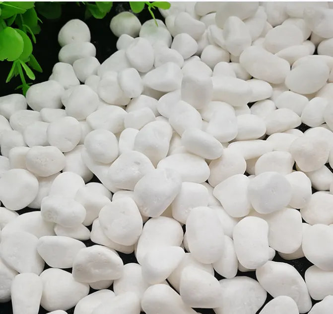 500g/lot,White small stones&hydroponic plants medium flower pot gardening supplies (4-6cm)