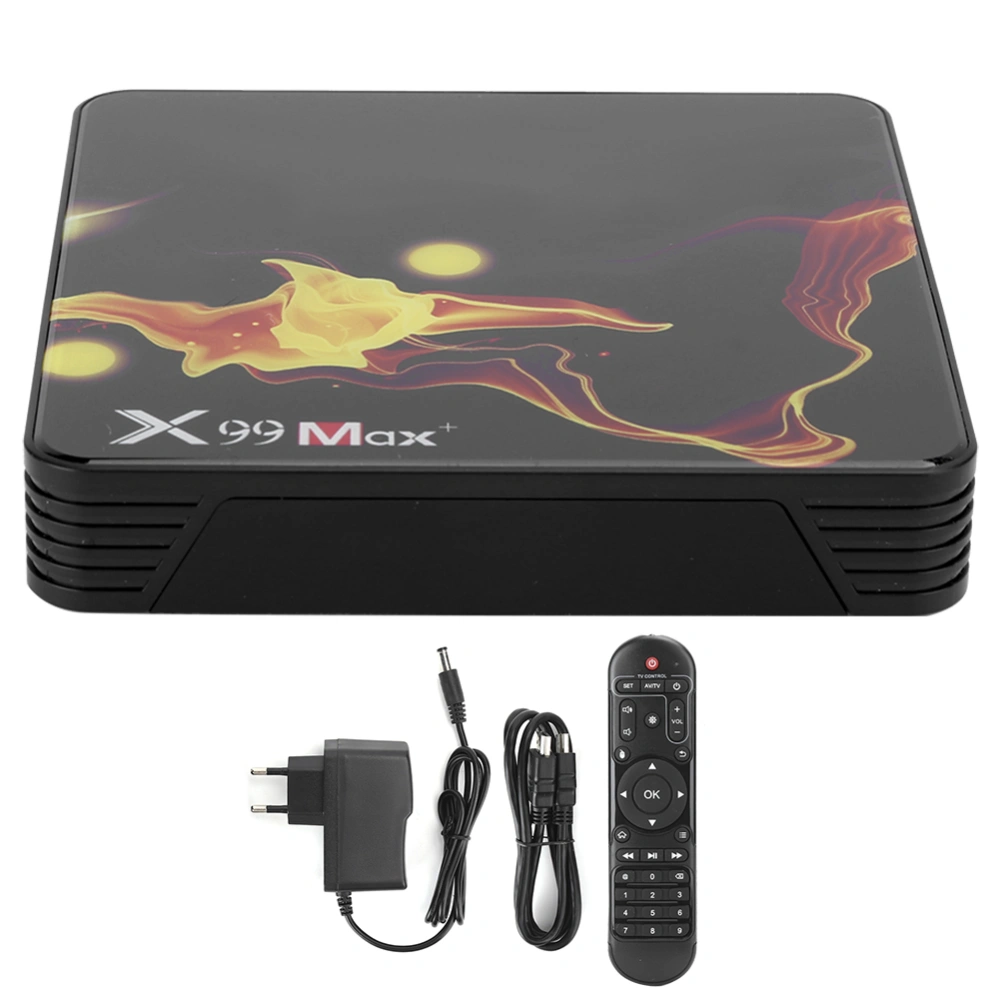 X99 MAX+S905X3 Internet TV Box for Android 9.0 System Double Frequency WIFI 1000MB 8K(4+128GB EU Plug)