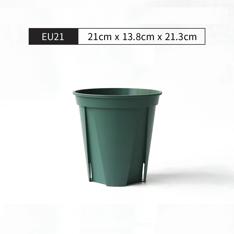 Dark Green Mountain Pot Root Control Plastic Flower Pot Rose Clematis Planting Pot Gallon 3.5L