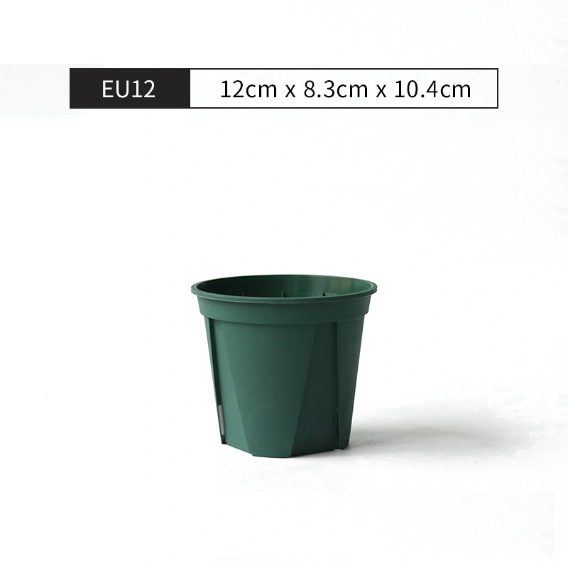 Dark Green Mountain Pot Root Control Plastic Flower Pot Rose Clematis Planting Pot Gallon 0.7L