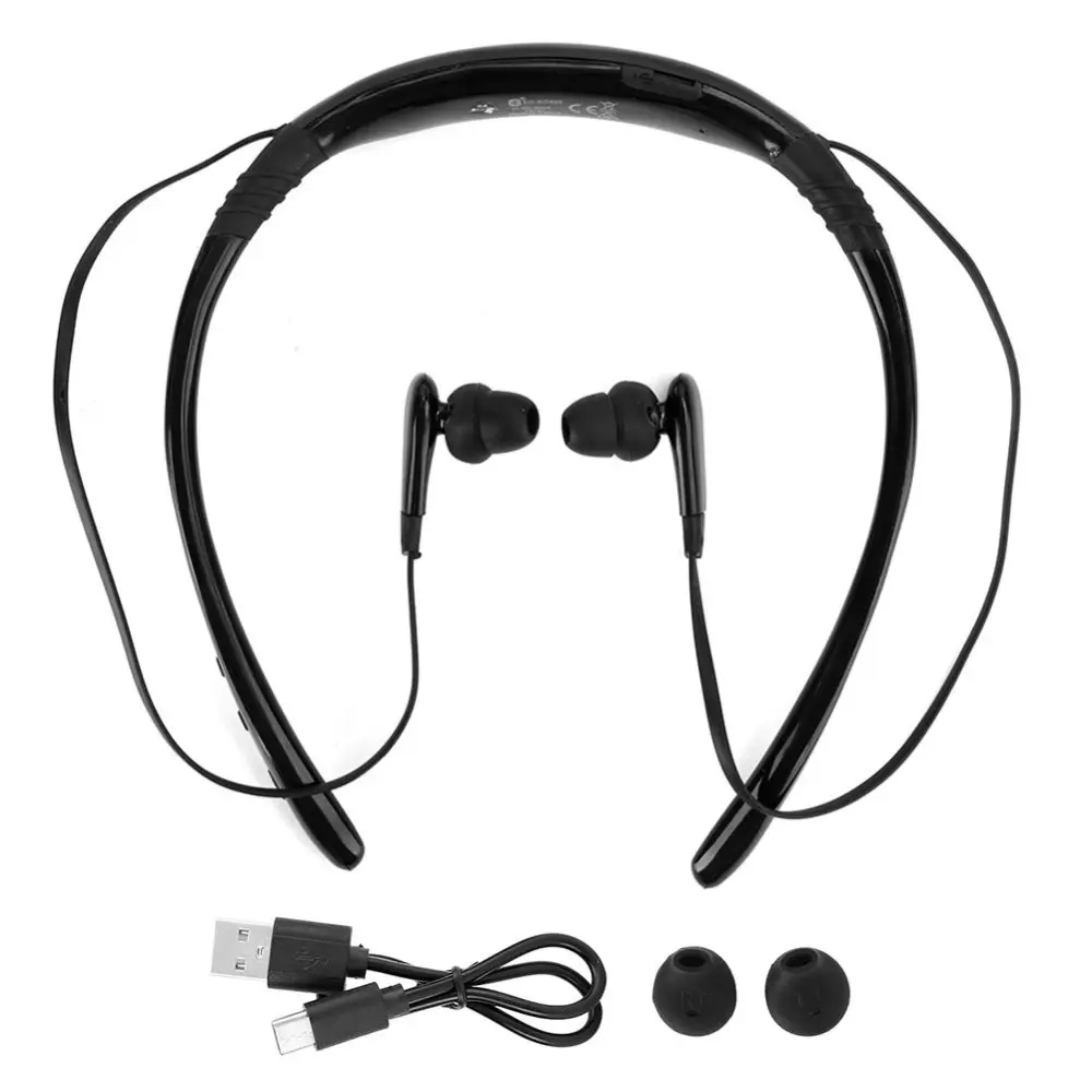 BG920 Level Wireless Neckband Bluetooth Headsets Sports Portable Supplies (with Magnetic)(Black )