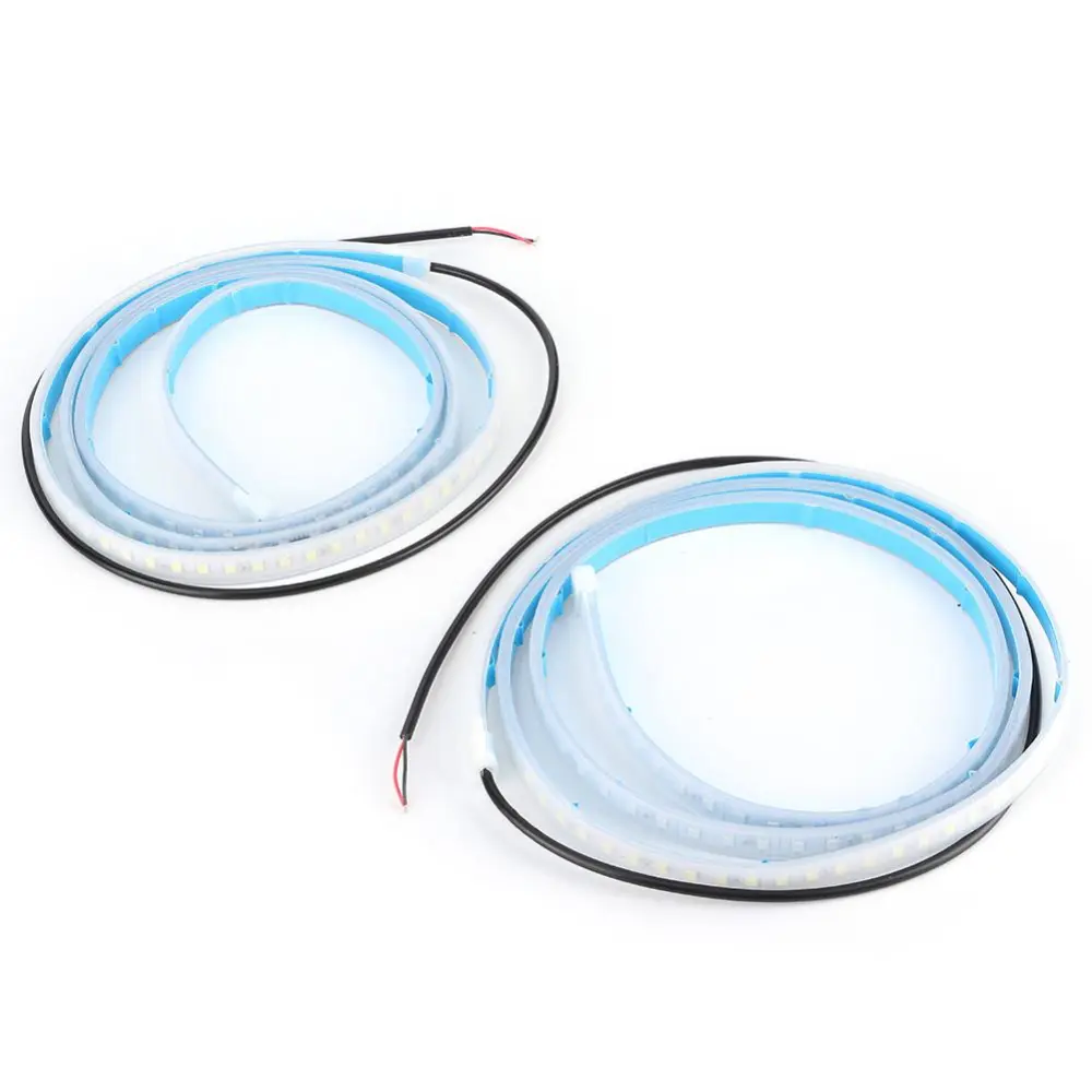 3.9ft Car Door LED Light Strip 12V 28W Anti Rear??End Collision Warning Decorative Strobe Dynamic Flowing Lamp