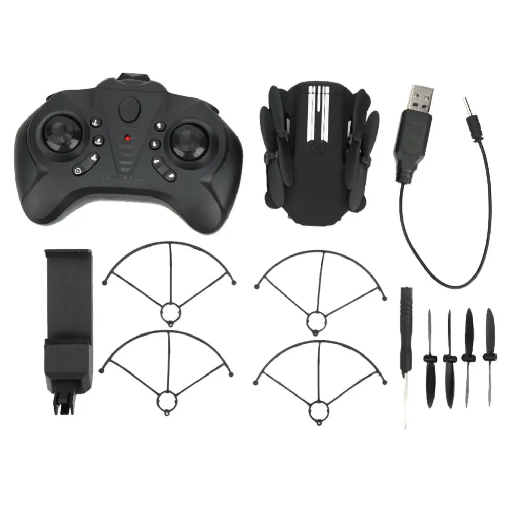 Mini Folding Drone High Definition Camera Professional WIFI RC Drone Quadcopter(Black 4K)