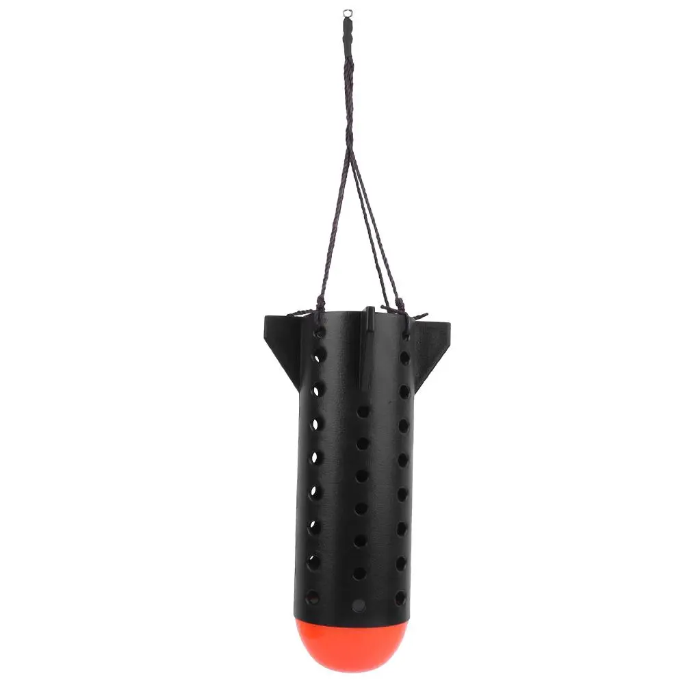 Sea Boat Fish Feeding Lure Trap Plastic Black Fishing Feeder Bait Cage Tackle Accessory