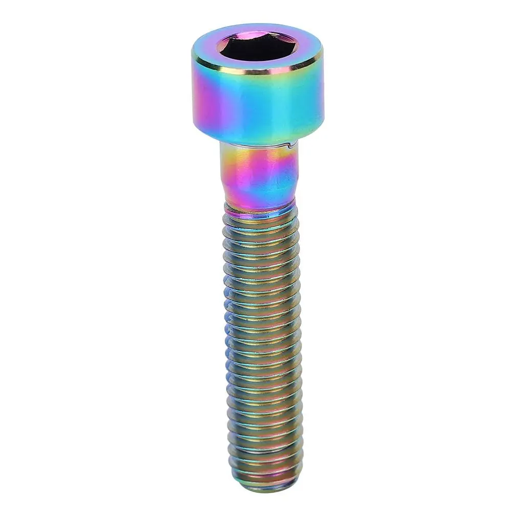 Mountain Bike Titanium Alloy Stem Screw Road Bicycle Headset Cover Lengthen Fixed Colorful