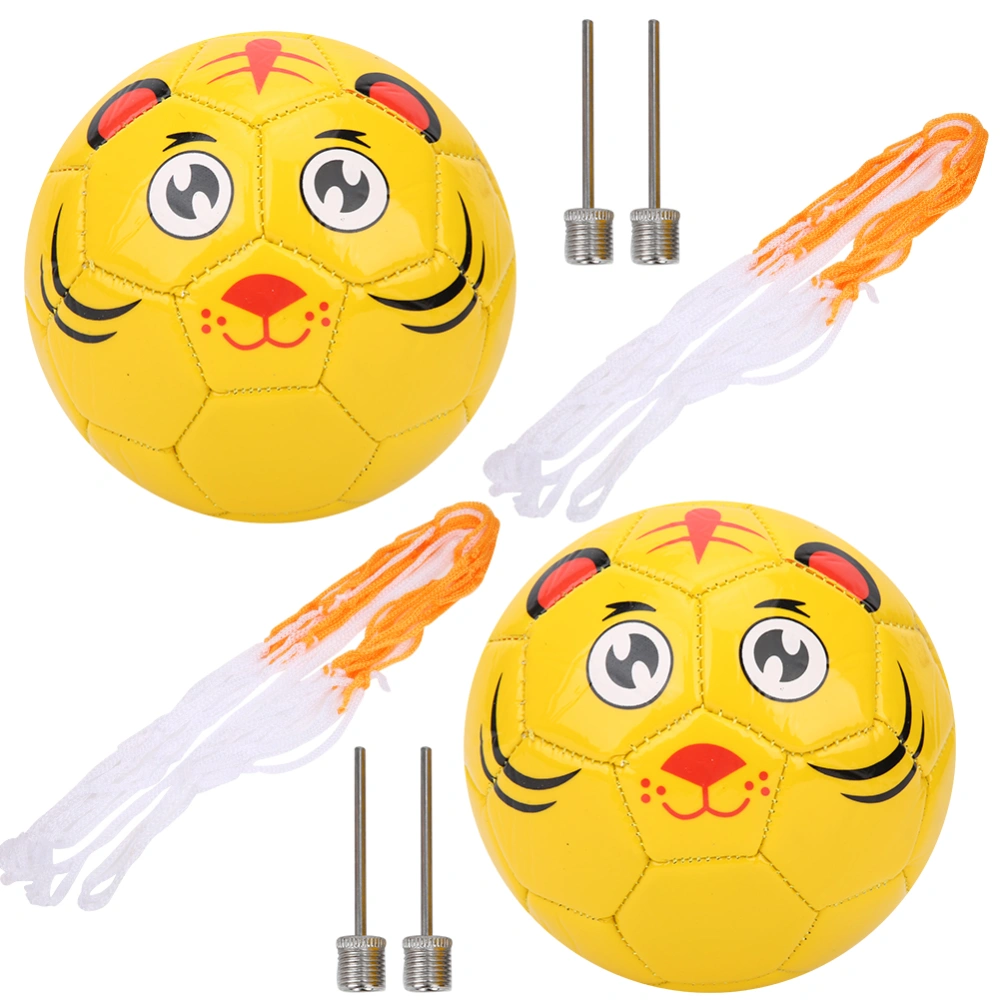 Size 2 Children Football Ball Cute Animal Pattern Soft PVC Soccer Outdoor Sports Gift for Kid