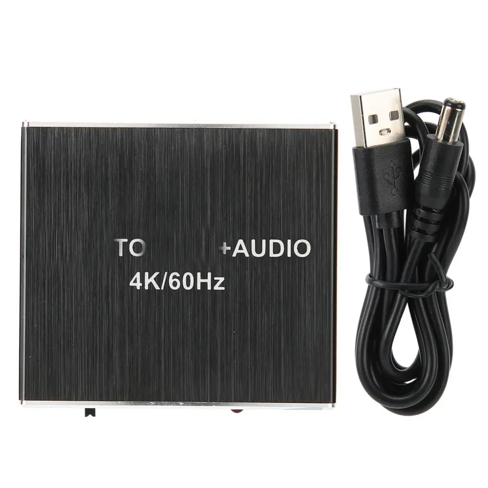 HDMI2.0 Audio Extractor Support for 4K@60Hz YUV 4：4:4HDR TV Cable to 3.5 Optical Decoder