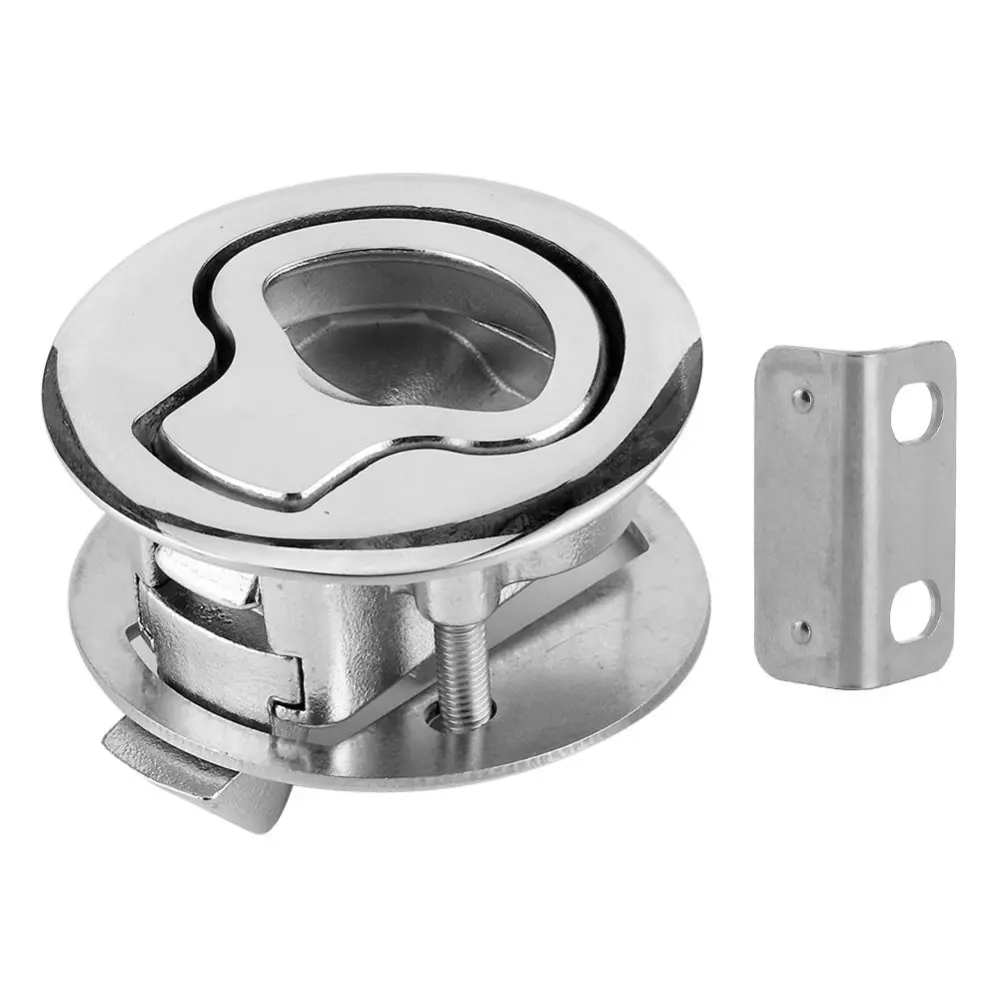 Stainless Steel 316 Marine Pull Latch No Key Flush Boat Latches Slam Lift Handle Deck Hatch Hardware