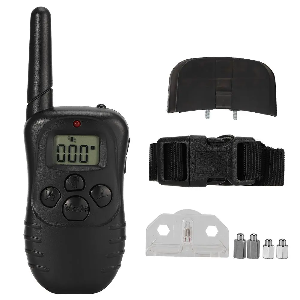300m Remote Control Dog Training Collar LCD Display 4 Modes Adjustable Electric Dog Collars