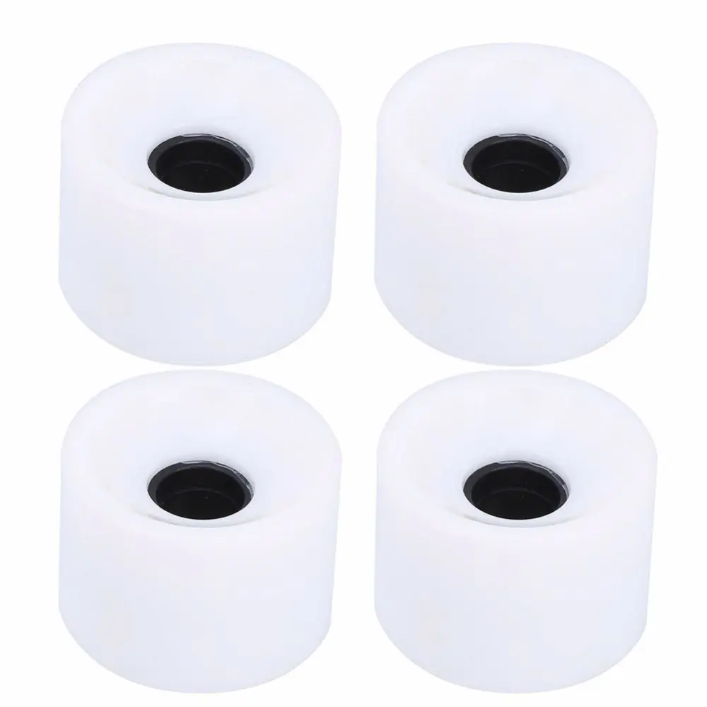 4PCS/Set Skateboard High Elastic Colorful PU Wheel Accessory for Most Skateboards(White )