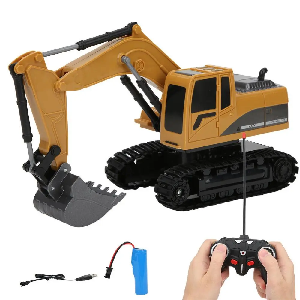 2.4G 6 Channel 1:24 RC Excavator Alloy Simulation Excavator Engineering Car Children Toy(258??1 Alloy 6 Channel Excavator 1:24)