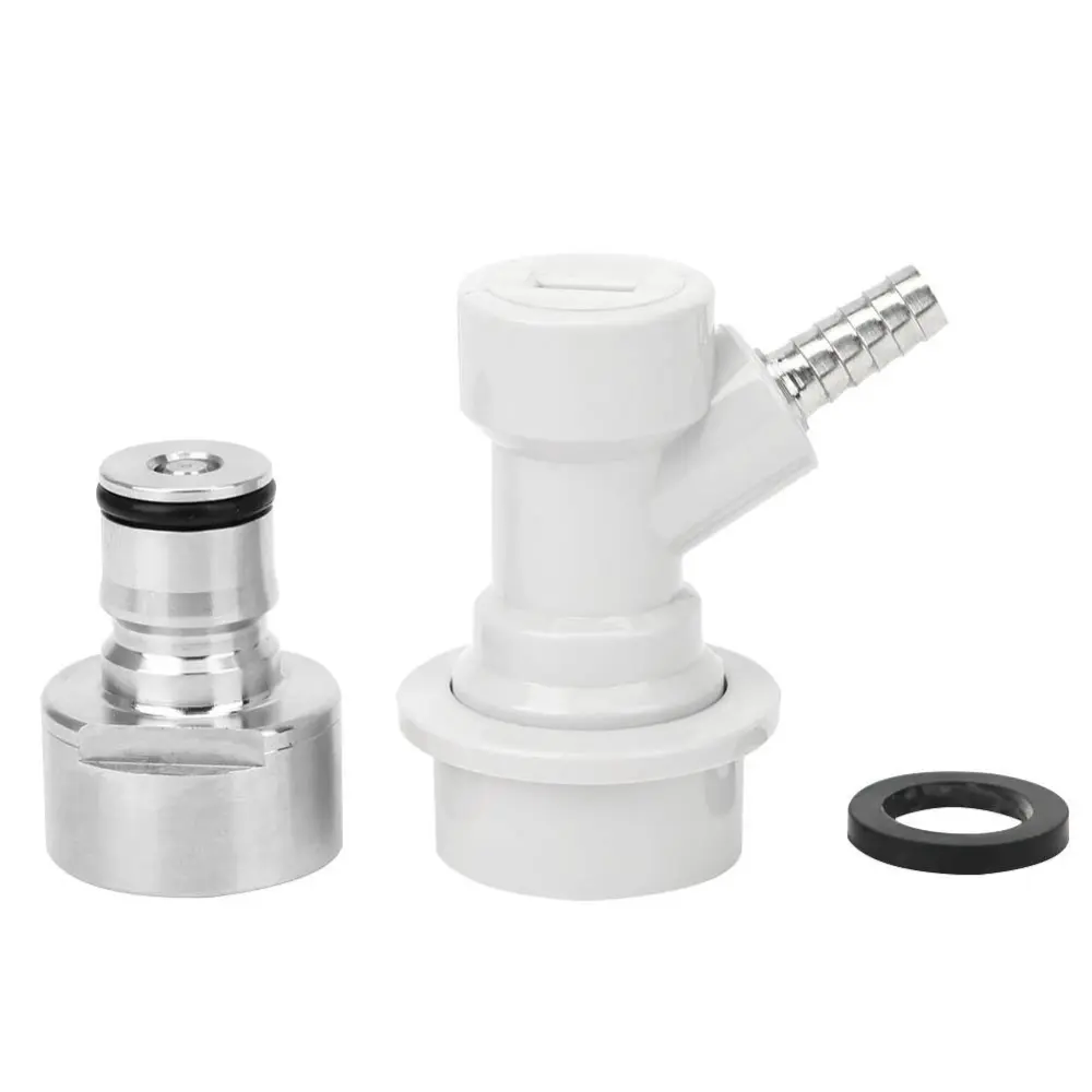 Gas Carbonation Cap Ball Lock Post Home Brewing Keg Connector + Distributor Adapter