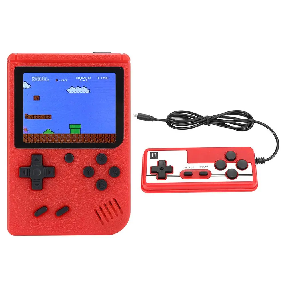 Handheld Game Console 400 In 1 Classical Color Screen Vintage Games Machine Single Playing(Red )