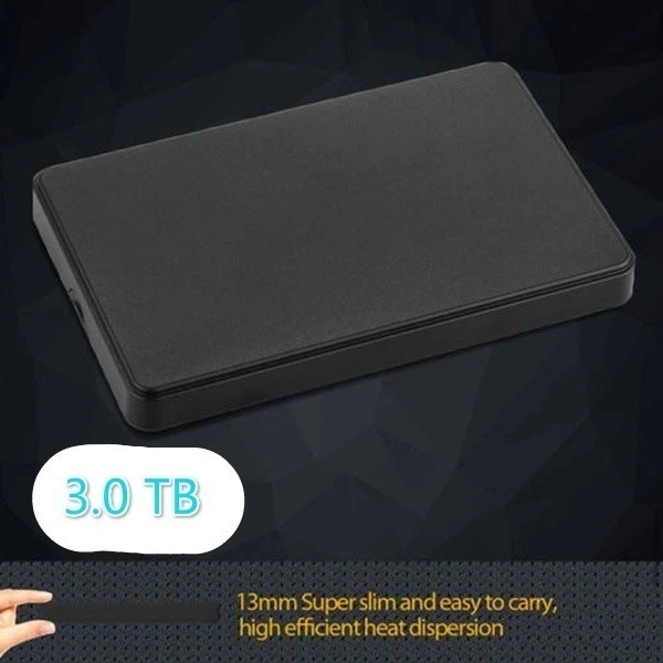 USB External Hard Drives Portable Desktop Mobile Hard Disk Case ( Black 3.0 )