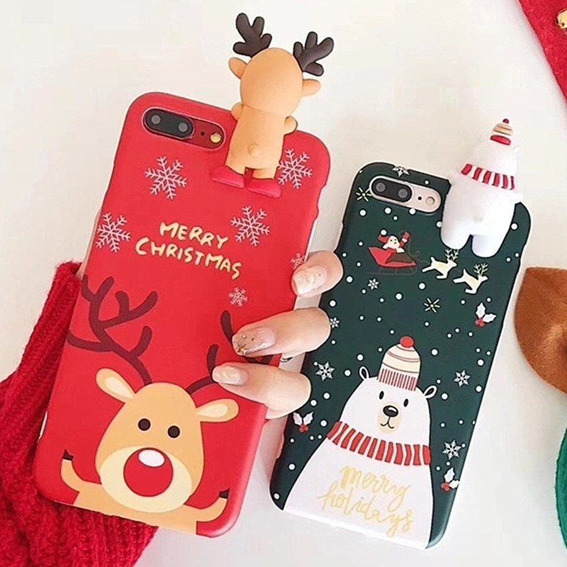 New Fashion Cute 3D Soft Silicone Couple Phone Case (Elk iphone6plus/6splus )