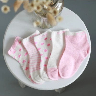 Baby Boy Girl Cartoon Cotton Socks Toddler Kids Sock (Pink)