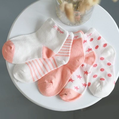 Baby Boy Girl Cartoon Cotton Socks Toddler Kids Sock (Pink)