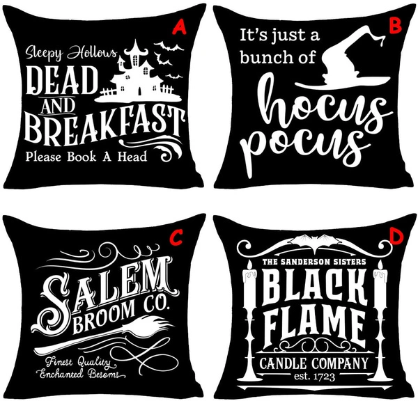 4pcs /set Halloween Pillow Covers Halloween Decorations Pillowcase Cushion Covers Decor