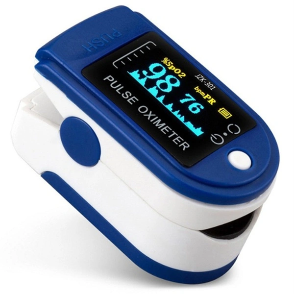 Finger Oximeter Oxygen Saturation Monitor Blood Oxygen Monitor（blue)