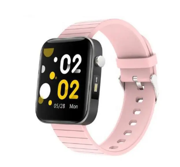 NEW  Men Women Smart Watch Body Temperature Blood Pressure Blood Oxygen Monitor ( Pink )
