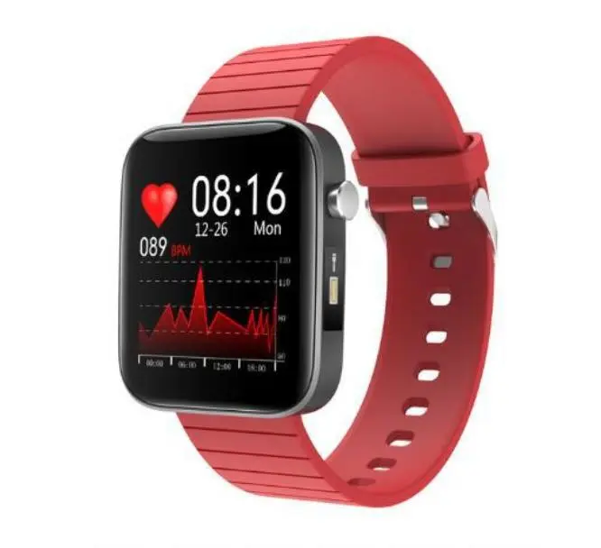 NEW  Men Women Smart Watch Body Temperature Blood Pressure Blood Oxygen Monitor ( Pink )