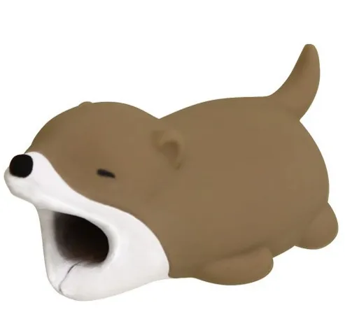 New Trend Creative Cute Animal Bite USB Charger Data Protector Cover （Otter）