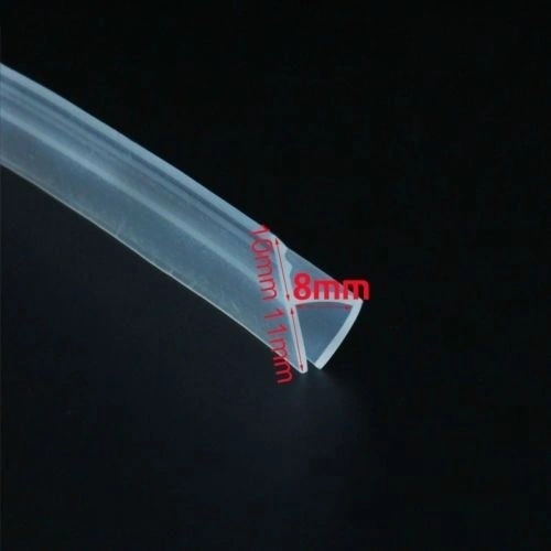 2M Bath Shower Screen Door Window Seal Strip Gap Curved Flat Rubber Clear 6-12MM (8 MM)