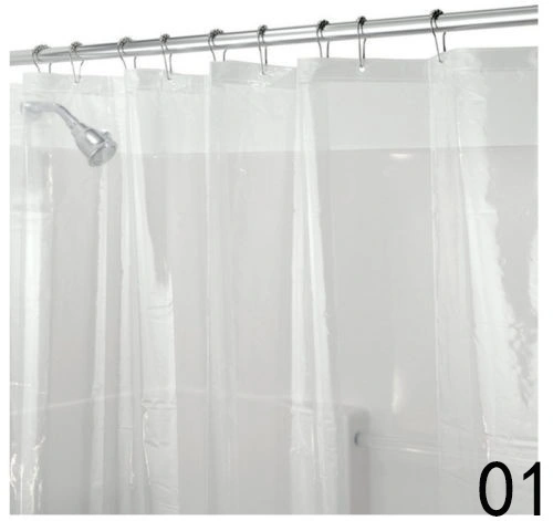 High Quality Transparent PEVA Shower Curtain Soft Gauge Shower Liner  （183cm*183cm）