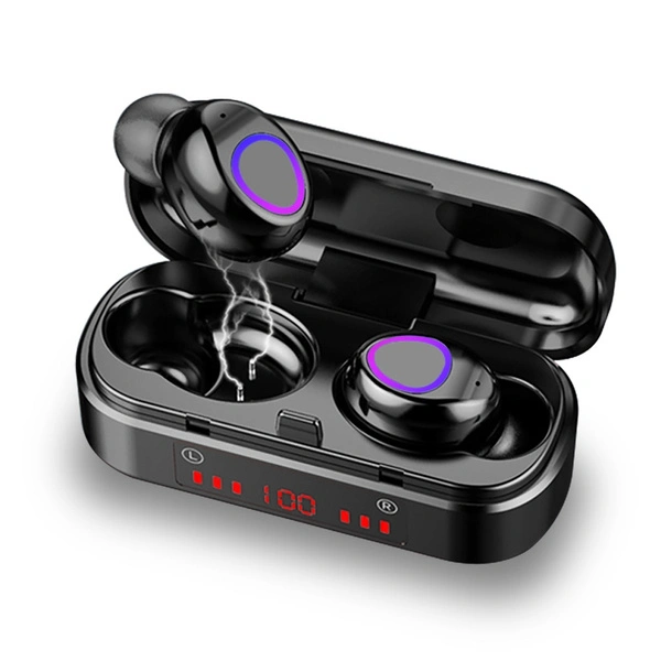 2020 New 9D HiFi Bluetooth 5.0 CVC8.0 Noise Reduction Stereo Wireless TWS Bluetooth Headset LED