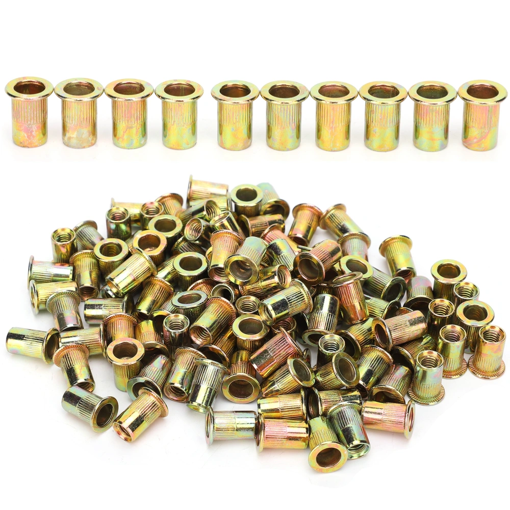 200pcs Rivet Nut M6 Color??Plated Zinc Carbon Steel Fastener Hardware Industrial Supplies