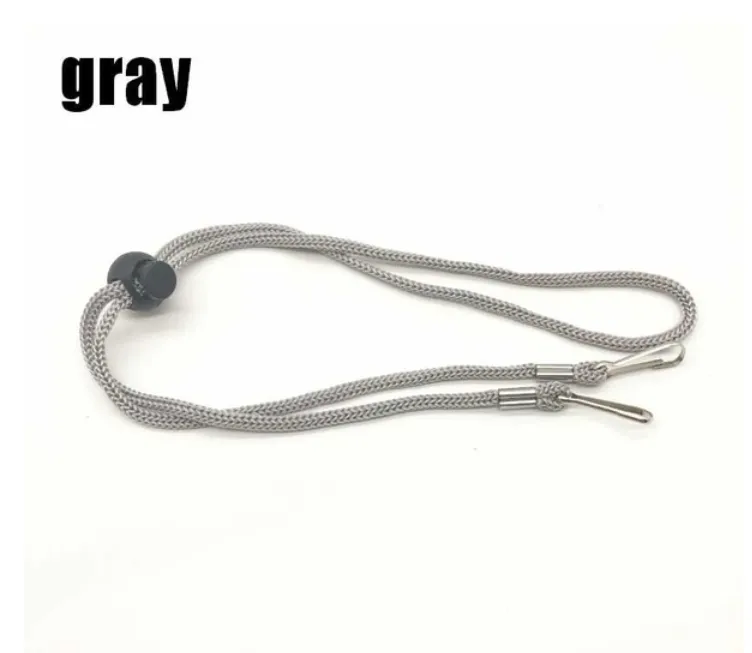 Adjustable Face Mask Neck Lanyard Extender Rope Ear Holder Release Your Ears and Mask（gray）