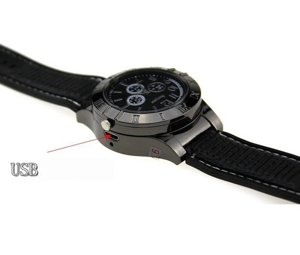 Unique Men's Quartz Watch Electronic Lighter USB Rechargeable Lighter Watch （white）