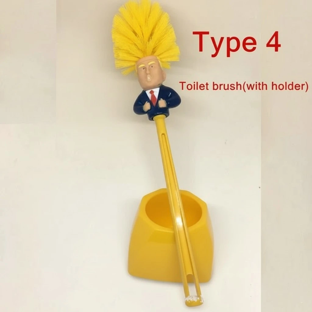 Donald Trump Toilet Brush Brushes Make Your Toilet Great Again Funny Gag Gift