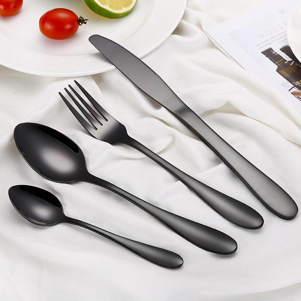 Stainless Steel Upscale Dinnerware Silver Cutlery Fork Teaspoon